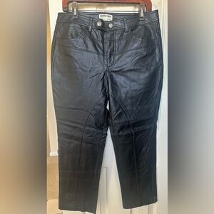 NWOT Free People We The Free Black Faux Leather Pants- Size 10